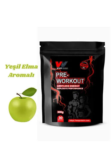 Pre-Workout Limitless Energy, Sınırsız Enerji & - 300g – Yeşil Elma Aromalı