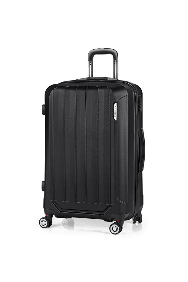 Spring Model Black Color Medium Size Suitcase Luggage