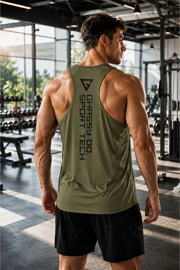 Men's Dry Fit Y-back Gym Fitness Athlete Tank Top Gym-101