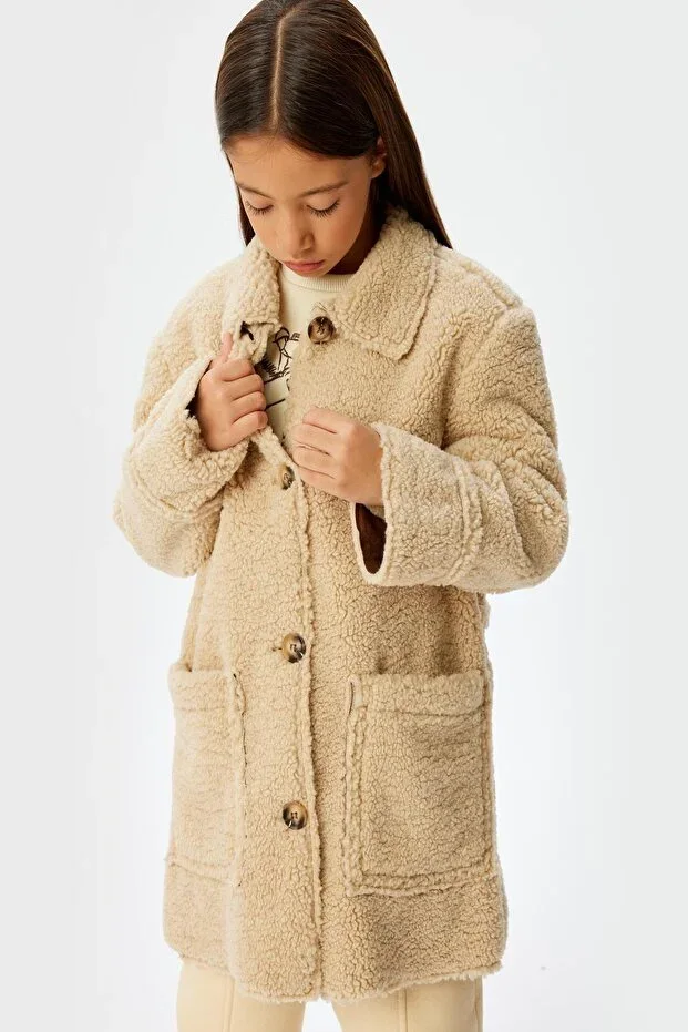 Bej Girls' Coat 5WKG00029AW