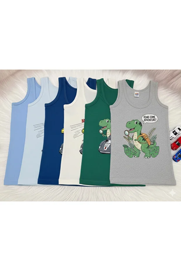 BOYS T-SHIRT PRINTED 6 pcs ECONOMIC PACKAGE