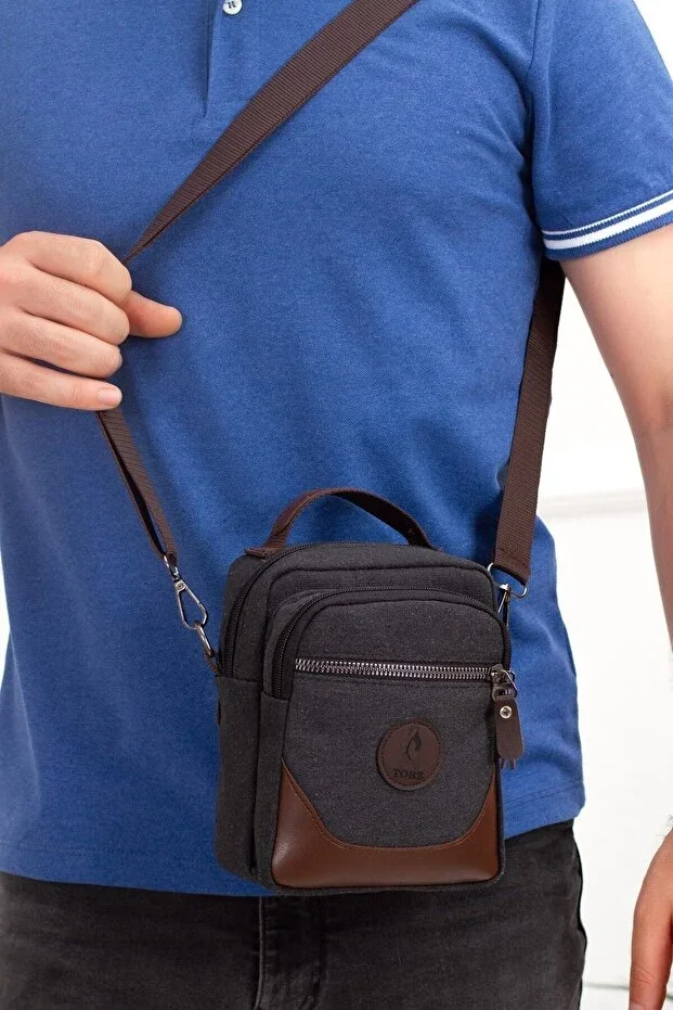 Canvas Men's Bag Shoulder Strap Wallet Daily Bag for Phone (SMALL SIZE)