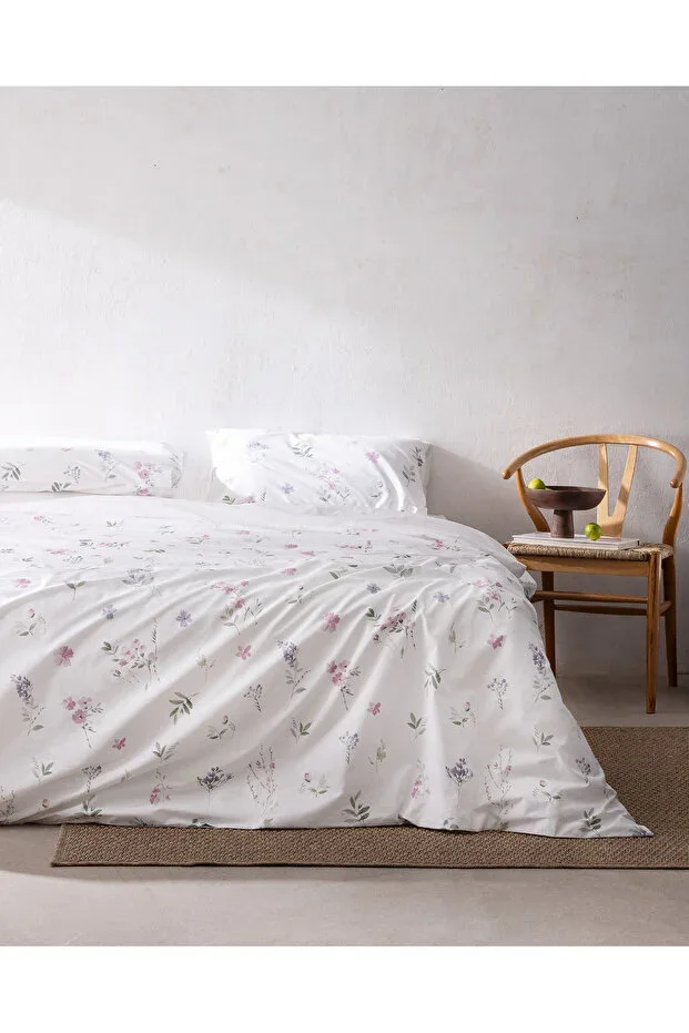 Evonna Double Size 100% Cotton Ranforce Printed Duvet Cover Set - Colorful