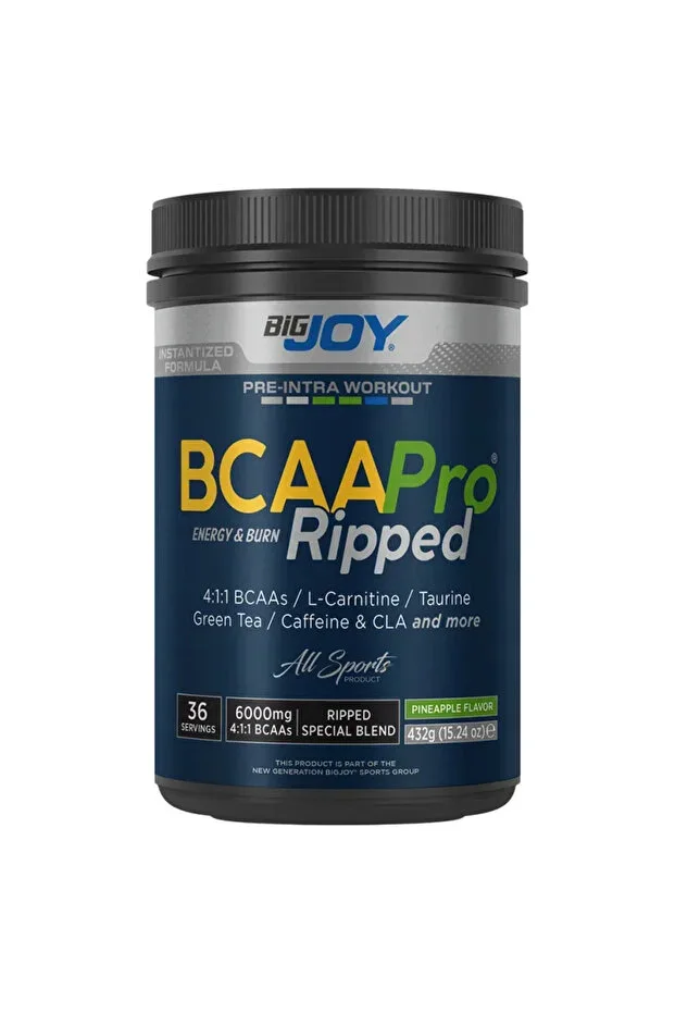 Amino Acid Bcaa Pro Ripped Pineapple Flavor 432g 36 Servings