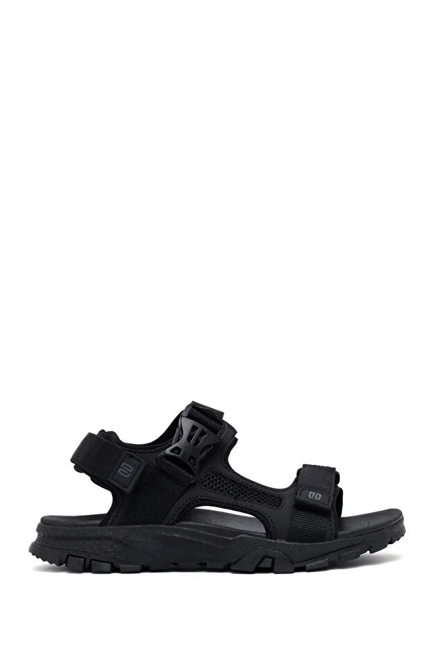 Men's Black Fabric Sandal 26SFD696014