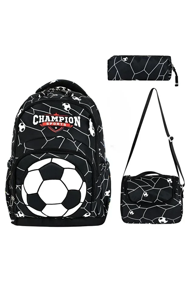 Ultra Luxury Premium Boys' Orthopedic Waterproof Primary School Bag Thermal Lunch Box and Pencil Case