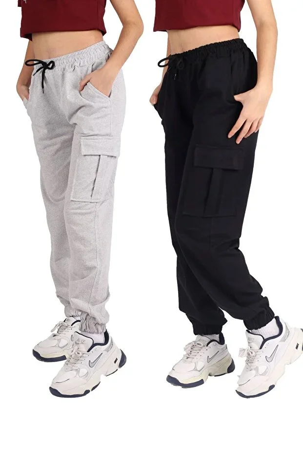 2 PIECE CARGO AND SIDE POCKET UNISEX SWEATPANTS