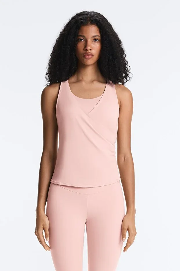 Oysho Comfortlux sleeveless wrap t-shirt