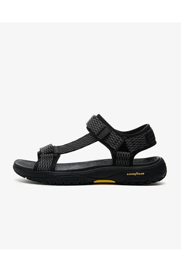 LOMELL - RİP TİDE Men's Black Sandal 204351 BKGY