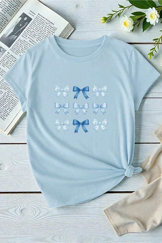 Unisex Ribbon Print Design T-shirt