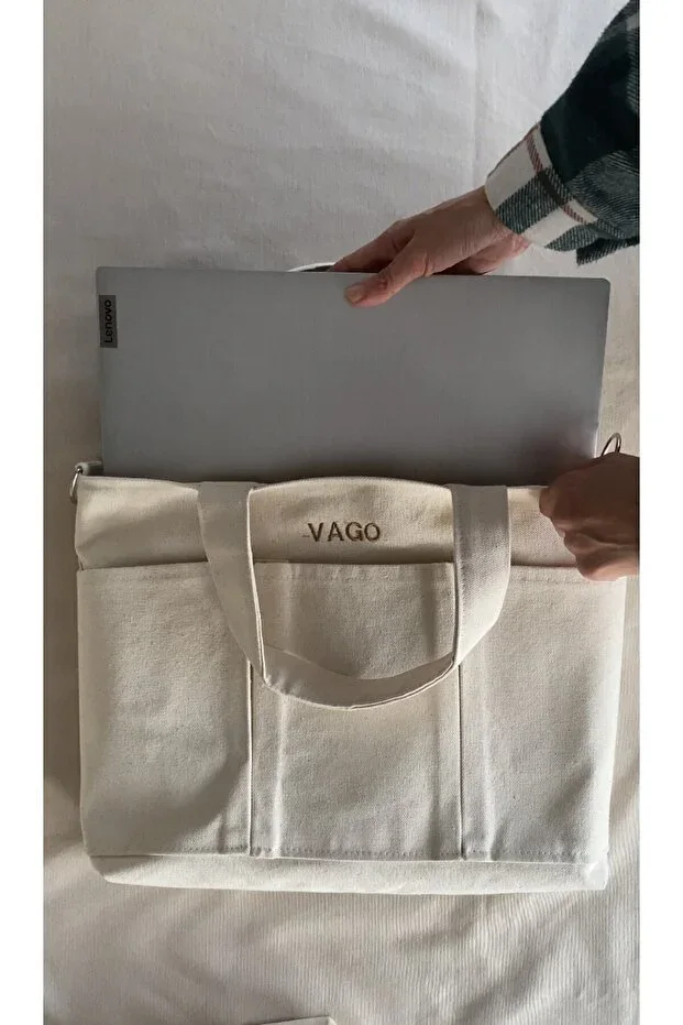 Laptop Size Organic Canvas Bag