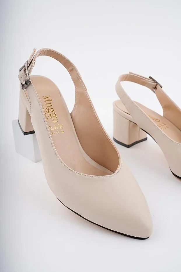 W0711 Guaranteed Women's Backless Classic Daily Style Chic and Comfortable Heeled Shoes