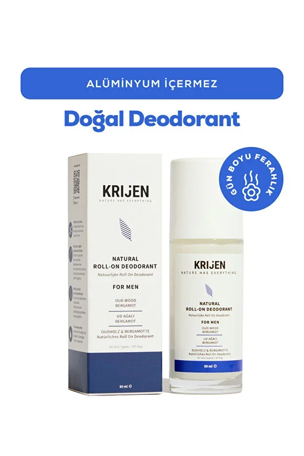 Ud Tree & Bergamot Men's Roll-On Deodorant | Aluminum-Free + Mineral + Natural Oils