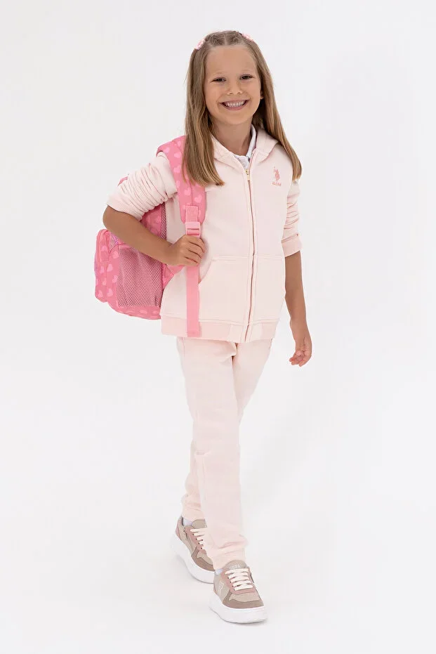 Girls Light Pink Fleece Jogger Sweatpants 50316914-VR078