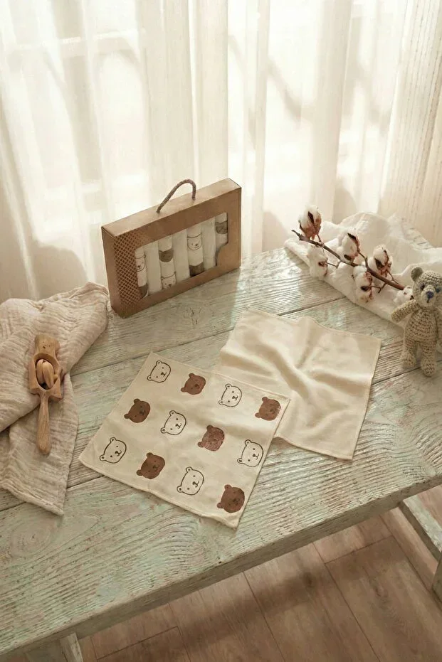 7-Piece 100% Cotton Baby Bib Set
