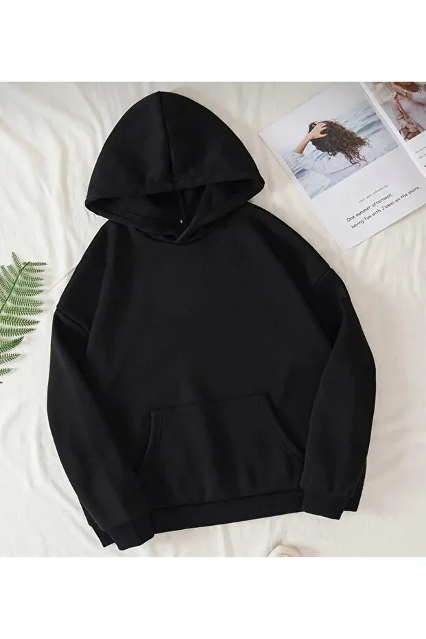 Black Hooded Sweatshirt Unisex Sweatshirt