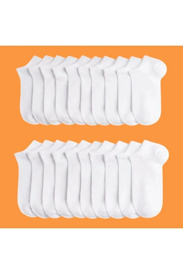 20 Pairs Economic Pack Unısex Short Sock Set