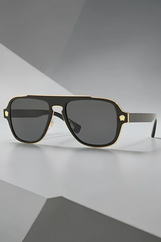 Eyesofia Versique Black Gold Accessory Ultra Light UV400 Filtered Luxury New Season Popular Men's Sunglasses