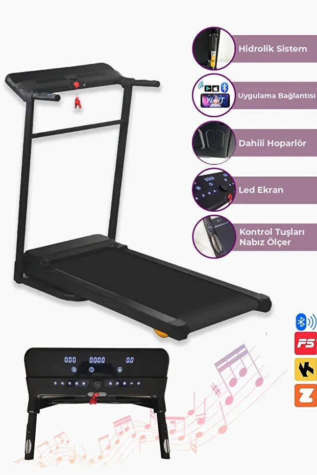Bluetooth Connected Hydraulic Foldable 145 kg Walking and Running Machine 2 Year Warranty RL-920