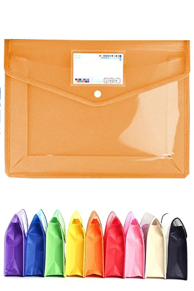 A5 Document File, Pp Bellows Bag 2 Pcs Orange