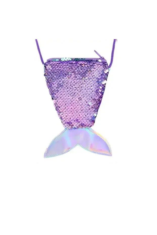 Mermaid Mini Fish Tail Mini Bag Fancy Girl Child Accessory Birthday Princess Purple Pink White