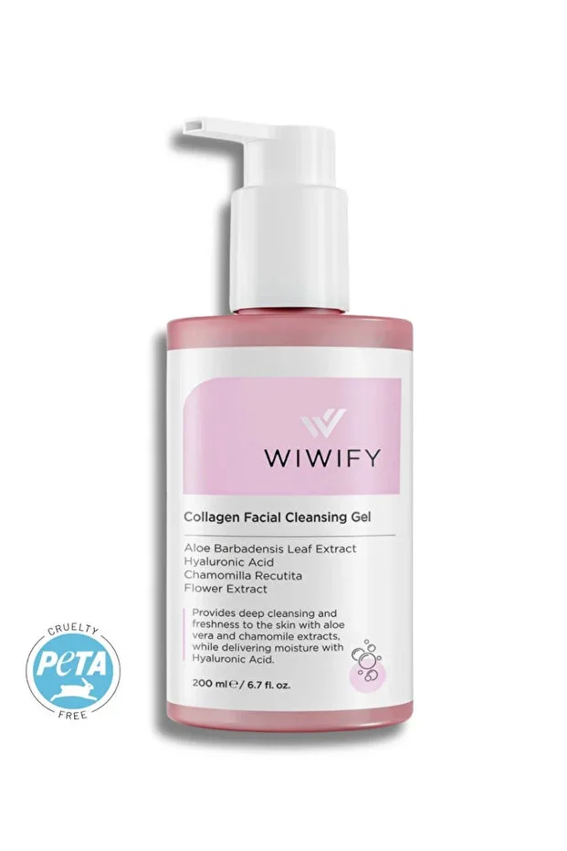 WIWIFY Purifying, Refreshing Face Cleansing Gel (with Aloe Vera & Chamomile Extract + Hyaluronic Acid)