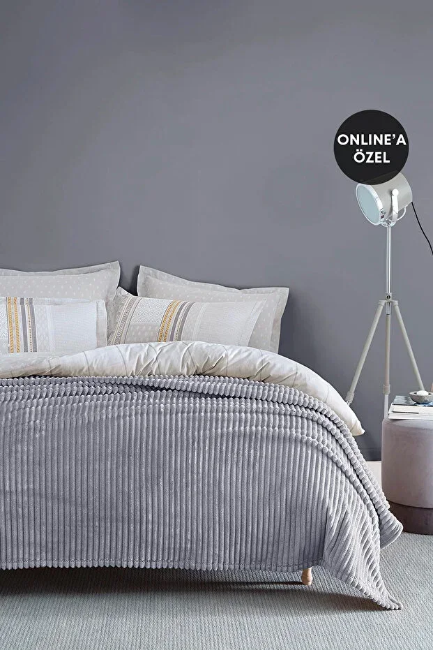 Holly Wellsoft Single Blanket - Grey