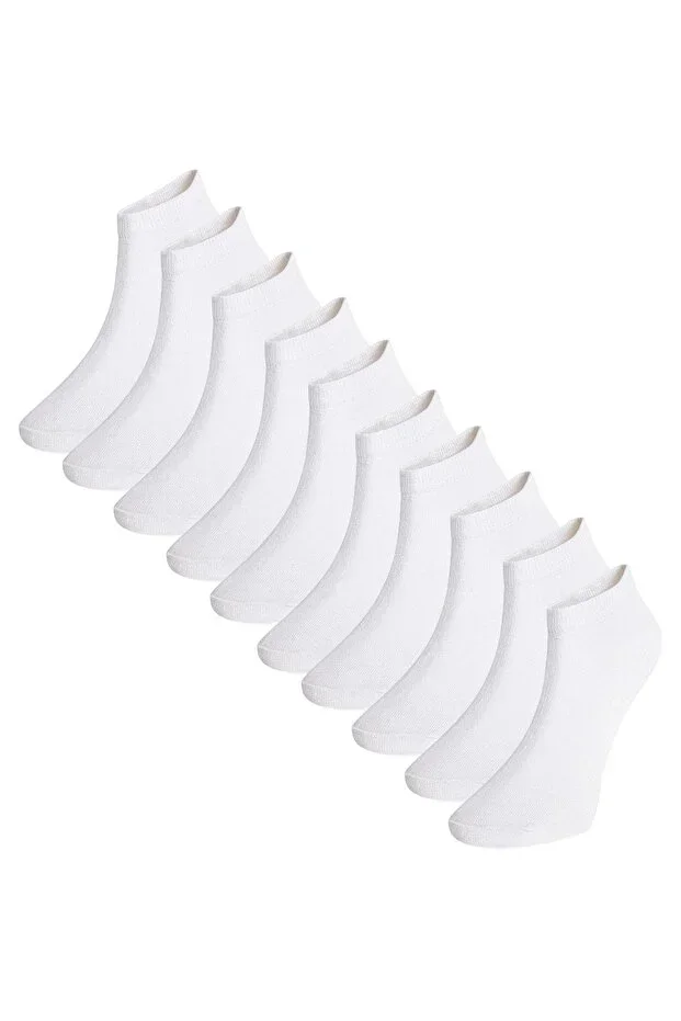 10-Pack White Ankle Socks for Men