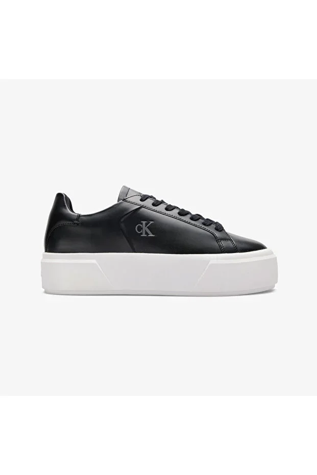 Flatform Lace Up Women's Black Sneaker