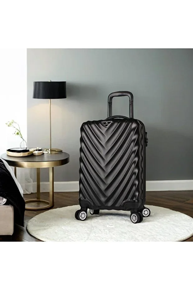 My Valice Lotus Abs Small Cabin Size Suitcase Black