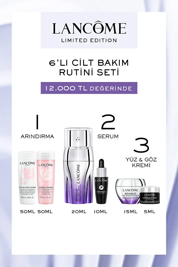 6-Piece Skincare Routine Set - Cleanser, Toner, Serum, Face and Eye Cream 7829999999308