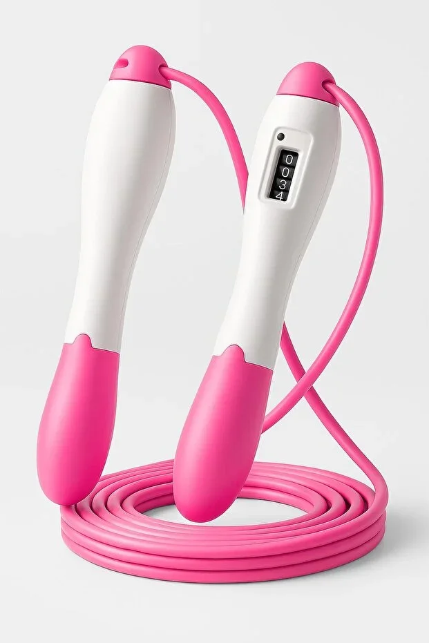 Jump Rope Length Adjustable Mechanical Counter Adjustable Display Jump Rope Jump Rope Pink 5006