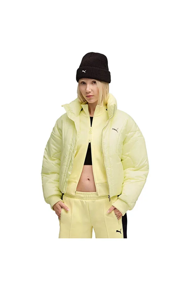 Dare To Puffer Women's Yellow Casual Style Jacket 63217335