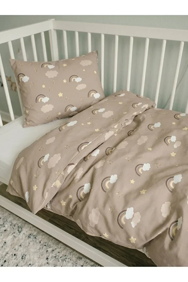 Baby Duvet Cover Set 3 pcs | 100x150 cm, Zippered, Hypoallergenic, 70% Cotton, Patterned