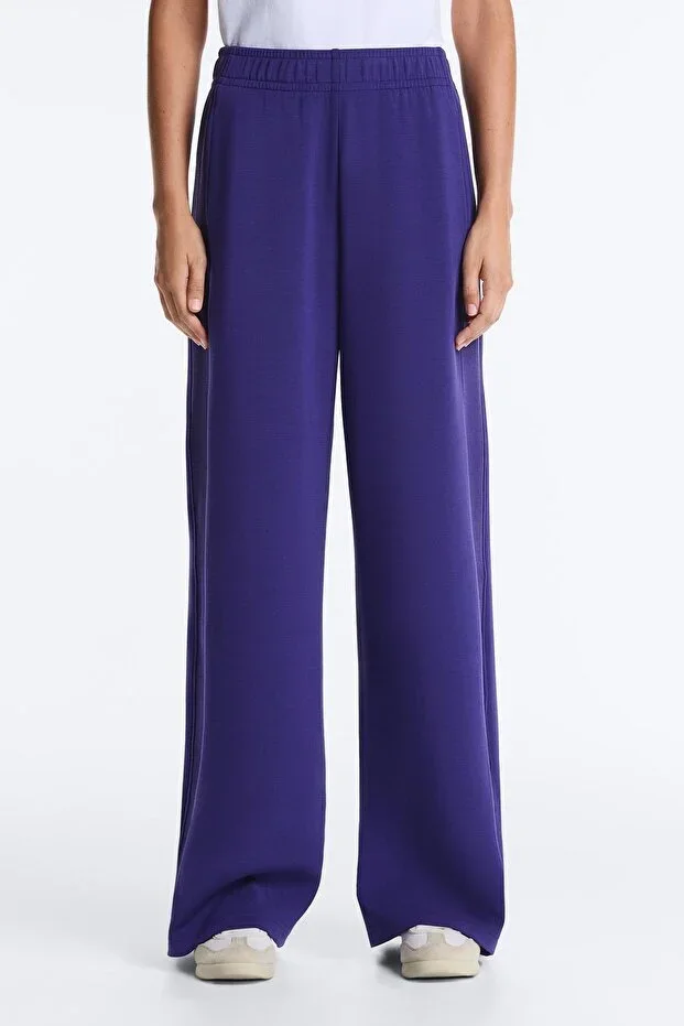 Oysho Plain Wide-Leg Trousers with Modal