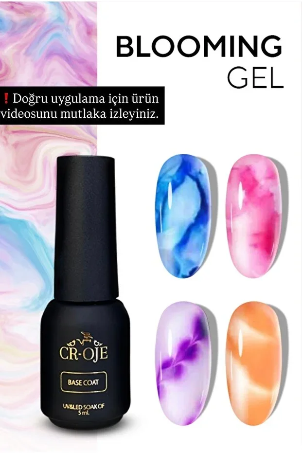 Blooming Jel Watercolor Blooming Nail Polish Nail Art Gel - Watercolor Effect (5 ml)(for spreading polish)