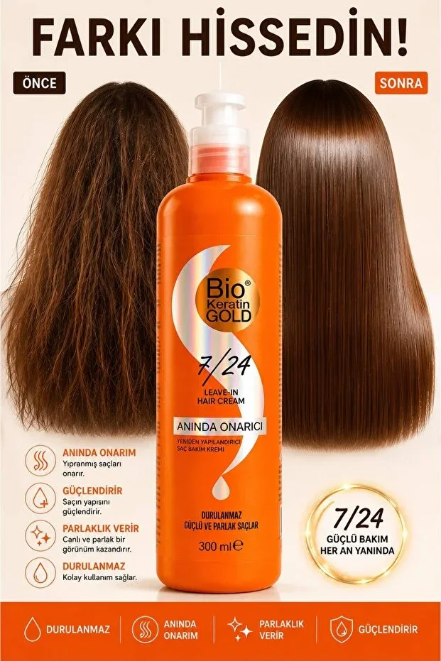 7/24 Instant Repairing Restructuring Hair Care Cream 300ml Leave-In