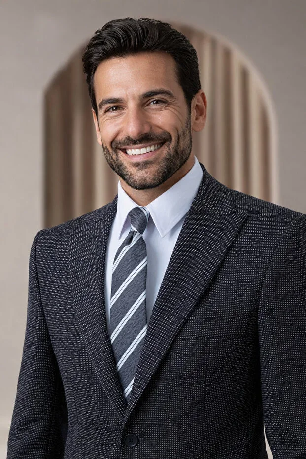 Black Snowfall Fabric Italian Style Slim Fit Classic Men's Blazer Jacket
