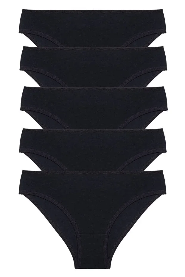 Women's Panties 5 Pack Lycra Black
