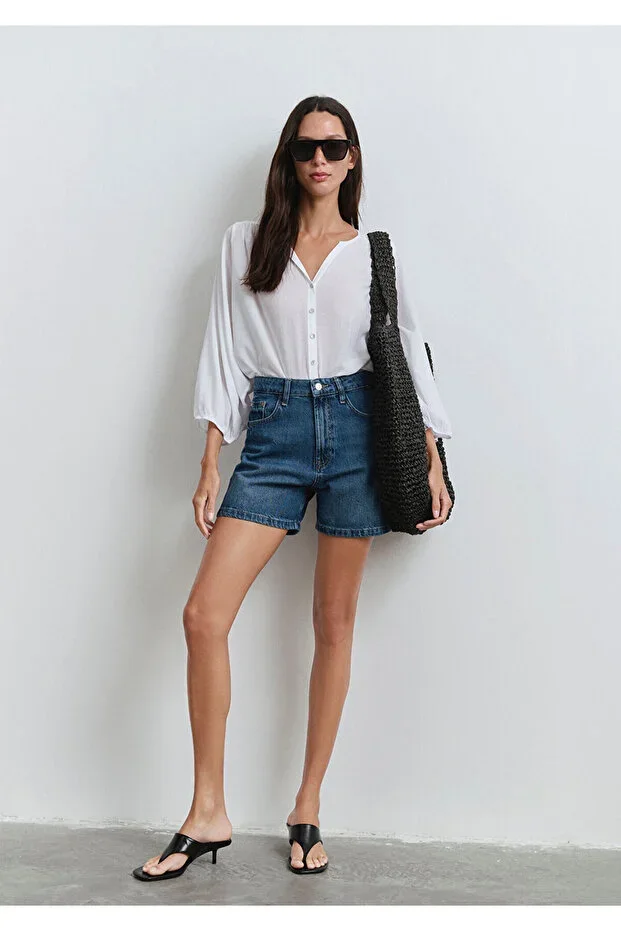 Mavi Verna 90s Dark Blue Jean Shorts 1410059-89748