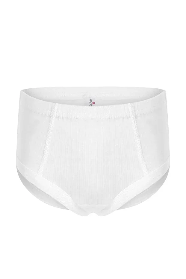ERDEM İÇ GİYİM White Ribbed Boys' Briefs 3330