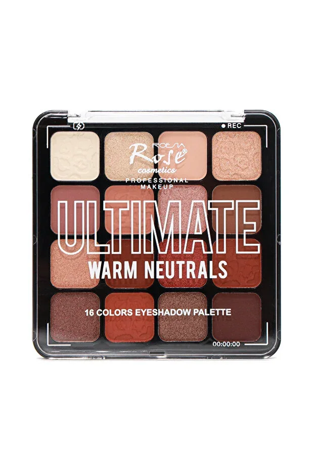 Roesıa Rose Cosmetics Rose Warm Neutrals 16 Color Eyeshadow Palette