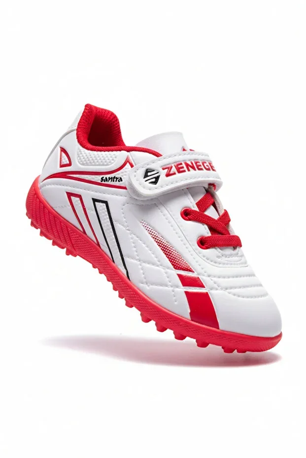 Red White Cleats Football Shoes Kids Cleats Turf Shoes