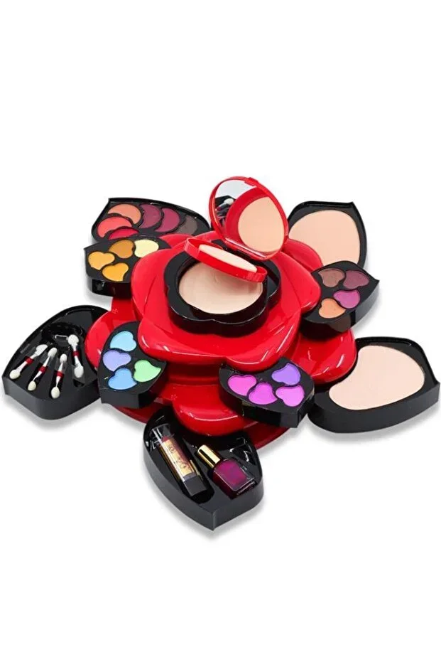 Side Openable Flower Model Makeup Set Medium Size M219