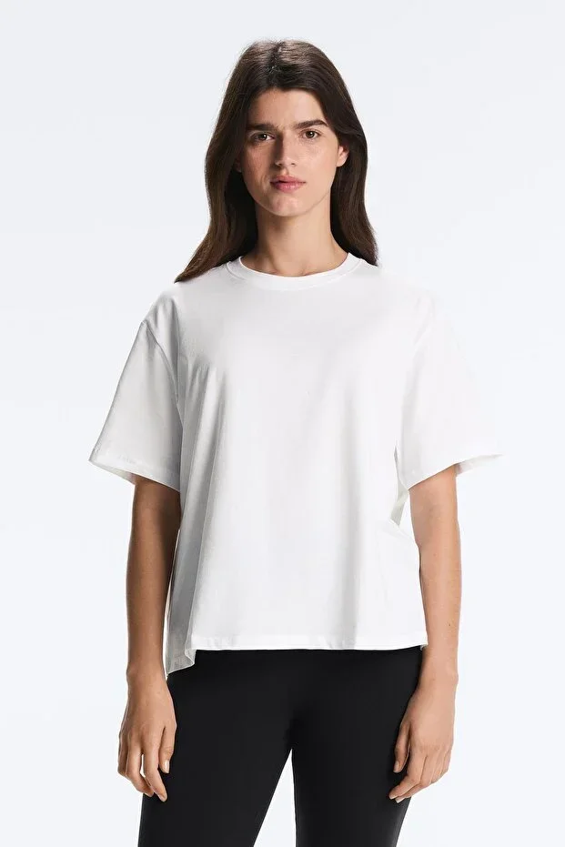 Oysho Boxy Short Sleeve Cotton T-shirt