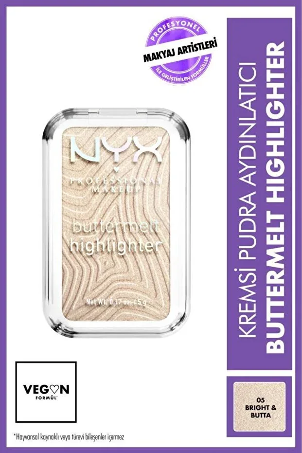 Buttermelt Highlighter Creamy Powder Highlighter - 05 Bright & Butta