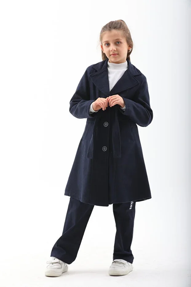 GIRLS' WOOL COAT