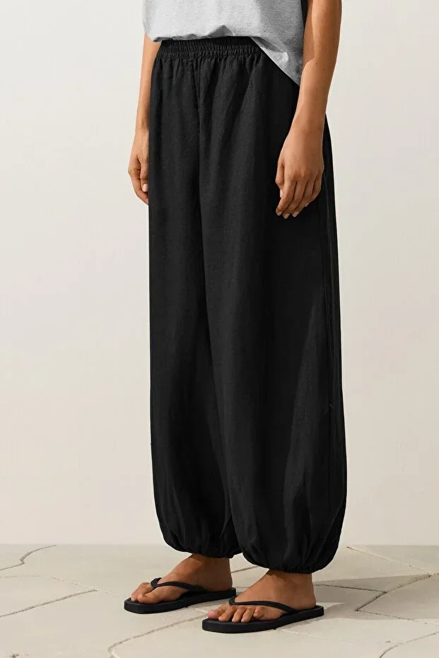 Oysho 100% linen bloomer trousers