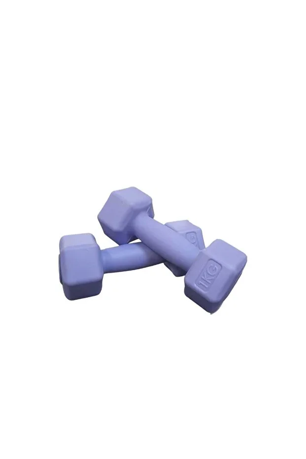 1 Kg X2 PCS MİNİ Plastic Dumbbell LİLA