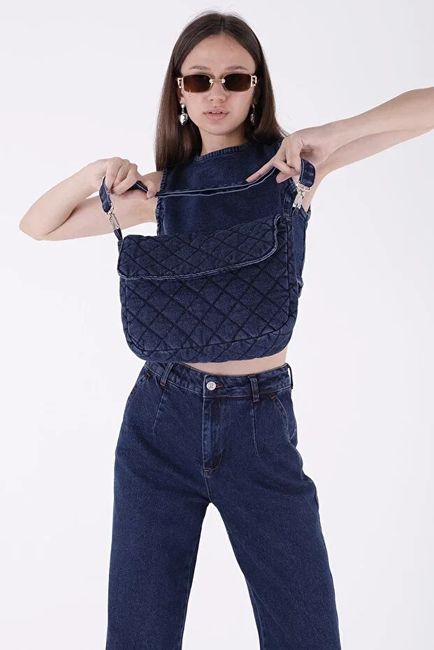 Dark Blue - Quilted